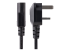 StarTech.com 10ft (3m) UK Computer Power Cable, 18AWG, BS 1363 to C13 Power Cord, 10A 250V, Black Replacement AC Power Cord, TV/Monitor Power Cable, BS 1363 to IEC 60320 C13 Kettle Lead - Close up