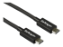 StarTech.com 2.6ft (80cm) Thunderbolt 3 Cable, 40Gbps, 100W PD, 4K/5K Video, Thunderbolt-Certified, Compatible w/ TB4/USB 3.2/DisplayPort - Left-angle