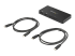 StarTech.com 2 Port USB C KVM Switch, 4K 60Hz HDMI, Compact Dual Port UHD USB Type C Desktop Mini KVM Switch with USB C Cables, Bus Powered, MacBook iPad Pro ThinkPad IdeaPad EliteBook - Right-angle