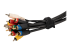 StarTech.com 6in Hook and Loop Cable Ties, 50 Pack, Black, Reusable Cable Straps, Adjustable and Flexible, Cord Organizer Tie/Wraps for Professional Cable Management - Left-angle