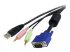 StarTech.com 10 ft 4-in-1 USB VGA KVM Cable with Audio and Microphone - Close up