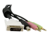 StarTech.com 1 5ft / 4m 4-in-1 USB Dual Link DVI-D KVM Switch Cable w/ Audio & Microphone (DVID4N1USB15) - Close up