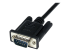 StarTech.com 1m Black DB9 RS232 Serial Null Modem Cable F/M - Right-angle