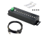 StarTech.com 10-Port Industrial USB 2.0 Hub, Rugged USB Hub w/15kV Air/8kV Contact ESD Level 4 Protection, DIN/Wall/Desk Mountable USB-A Hub, Multiport USB Hub with Locking Ports - Left-angle