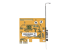 StarTech.com PCI Express Serial Card, PCIe to RS232 (DB9) Serial Interface Card, PC Serial Card with 16C1050 UART, Standard or Low Profile Brackets, COM Retention, For Windows & Linux - Back