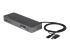 StarTech.com USB-C & USB-A Dock, Hybrid Universal Laptop Docking Station with Dual Monitor Display 4K 60Hz HDMI & DisplayPort, 60W Power Delivery, Gigabit Ethernet, Windows, Mac Chrome - Right-angle