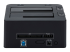 StarTech.com Dual-Bay USB 3.0 to SATA and IDE Hard Drive Docking Station, USB Hard Drive Dock, External 2.53.5 SATA III and IDE (40 pin) SSDHDD Docking Station, Hot-Swap Hard Drive Bays - Back