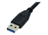StarTech.com 0.5m (1.5ft) Black SuperSpeed USB 3.0 Cable A to Micro B - Right-angle