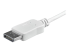 StarTech.com 3ft/1m USB C to DisplayPort 1.2 Cable 4K 60Hz, USB-C to DisplayPort Adapter Cable HBR2, USB Type-C DP Alt Mode to DP Monitor Video Cable, Compatible with Thunderbolt 3, White - Close up