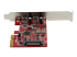 StarTech.com PCIe USB 3.1 Card, 2x USB C 3.1 Gen 2 10Gbps, PCIe Gen 3 x4, ASM3142 Chipset, USB Type-C PCI Express Card, 2-Port USB 3.2 Gen 2x1 Expansion Add-On Card, Windows, macOS, Linux - Right-angle
