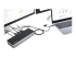 StarTech.com USB-C & USB-A Dock, Hybrid Universal Triple Monitor Laptop Docking Station w/ DisplayPort & HDMI 4K 60Hz, 85W Power Delivery, 6x USB Hub, Ethernet, Audio, USB 3.1 Gen 2 10Gbps - Left-angle