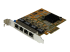 StarTech.com 4 Port Gigabit NIC PCIe Network Card - Left-angle