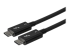 StarTech.com 2.6ft (80cm) Thunderbolt 3 Cable, 40Gbps, 100W PD, 4K/5K Video, Thunderbolt-Certified, Compatible w/ TB4/USB 3.2/DisplayPort - Close up