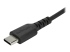 StarTech.com 2m USB A to USB C Charging Cable, Durable Fast Charge & Sync USB 2.0 to USB Type C Data Cord, Rugged TPE Jacket Aramid Fiber M/M 3A Black, Samsung S10, S20, iPad Pro, Pixel - Close up