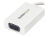 StarTech.com USB C to VGA Adapter with Power Delivery, 1080p USB Type-C to VGA Monitor Video Converter with Charging, 60W PD Pass-Through, Thunderbolt 3 Compatible Projector Adapter, White - Close up