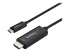 StarTech.com 6ft (2m) USB C to HDMI Cable, 4K 60Hz USB Type C to HDMI 2.0 Video Adapter Cable, Thunderbolt 3 Compatible, Laptop to HDMI Monitor/Display, DP 1.2 Alt Mode HBR2 Cable, Black - Left-angle