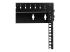 StarTech.com 15U 19" Wall Mount Network Rack, Adjustable Depth 12-20" 2 Post Open Frame Server Room Rack for AV/Data/ IT Communication/Computer Equipment/Switch with Cage Nuts & Screws - Close up