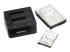 StarTech.com Dual-Bay USB 3.0 to SATA and IDE Hard Drive Docking Station, USB Hard Drive Dock, External 2.53.5 SATA III and IDE (40 pin) SSDHDD Docking Station, Hot-Swap Hard Drive Bays - Left-angle