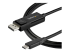 StarTech.com 6ft/2m USB C to DisplayPort 1.4 Cable 8K 60Hz/4K, Bidirectional DP to USB-C or USB-C to DP Reversible Video Adapter Cable, HBR3/HDR/DSC, USB Type C/Thunderbolt 3 Monitor Cable - Close up