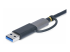 StarTech.com USB 3.0 Multi-Media Memory Card Reader, SD/microSD/CompactFlash Card Reader, Portable USB 5Gbps Card Adapter, External USB-C Card Reader with Attached USB-A Adapter - Close up