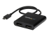 StarTech.com 2-Port Multi Monitor Adapter, USB-C to 2x DisplayPort 1.2 Video Splitter, USB Type-C to DP MST Hub, Dual 4K 30Hz or 1080p 60Hz, Compatible with Thunderbolt 3, Windows Only - Right-angle