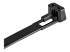 StarTech.com 10"(25cm) Reusable Cable Ties, 1/4"(7mm) wide, 2-1/2"(65mm) Bundle Dia. 50lb(22kg) Tensile Strength, Releasable Nylon Ties, Indoor/Outdoor, 94V-2/UL Listed, 100 Pack, Black - Close up