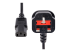 StarTech.com 10ft (3m) UK Computer Power Cable, 18AWG, BS 1363 to C13 Power Cord, 10A 250V, Black Replacement AC Power Cord, TV/Monitor Power Cable, BS 1363 to IEC 60320 C13 Kettle Lead - Close up