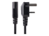 StarTech.com 3ft (1m) UK Computer Power Cable, BS 1363 to C13 Power Cord, 18AWG, 10A 250V, Black Replacement AC Power Cord, Monitor Power Cable, BS 1363 to IEC 60320 C13 Kettle Lead - Close up