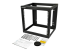 StarTech.com 9U 19" Wall Mount Network Rack 17" Deep 2 Post Open Frame for Server Room/Data/AV/IT/Communication/Computer Equipment/Patch Panel w/ Cage Nuts/Screws Hook/Loop 175lb Capacity - Right-angle