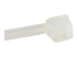 StarTech.com 10cm(4") Cable Ties, 2mm(1/16") wide, 22mm(7/8") Bundle Diameter, 8kg(18lb) Tensile Strength, Nylon Self Locking Zip Ties with Curved Tip, 94V-2/UL Listed, 100 Pack, White - Close up