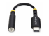 StarTech.com USB-C Audio Adapter to 3.5mm TRRS Jack, Headphone Aux Dongle - Front