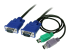StarTech.com 3-in-1 Ultra Thin PS/2 KVM Cable - Right-angle