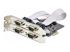 StarTech.com 4-Port Serial PCIe Card, Quad-Port PCI Express to RS232/RS422/RS485 (DB9) Serial Card, Low-Profile Bracket Incl., 16C1050 UART, TAA-Compliant, For Windows/Linux, TAA Compliant - Left-angle