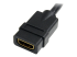 StarTech.com 6 in HDMI Extension Cable, Short HDMI Cable Male to Female, 4K HDMI Cable Extender, 4K 30Hz UHD HDMI Port Saver M/F, High Speed HDMI 1.4, 10.2Gbps Bandwidth, 30AWG, Black - Close up