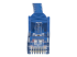 StarTech.com 100ft CAT6 Ethernet Cable, 10 Gigabit Snagless RJ45 650MHz 100W PoE Patch Cord, CAT 6 10GbE UTP Network Cable w/Strain Relief, Blue, Fluke Tested/Wiring is UL Certified/TIA - Close up