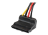 StarTech.com 12in LP4 to 2x Right Angle Latching SATA Power Y Cable Splitter - Close up