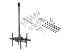 StarTech.com Dual TV Ceiling Mount, Back-to-Back Heavy Duty Hanging Dual Screen Mount with Adjustable Telescopic 3.5' to 5' Pole, Tilt/Swivel/Rotate, VESA Bracket for 32”-75" Displays - Right-angle