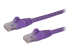 StarTech.com 100ft CAT6 Ethernet Cable, 10 Gigabit Snagless RJ45 650MHz 100W PoE Patch Cord, CAT 6 10GbE UTP Network Cable w/Strain Relief, Purple, Fluke Tested/Wiring is UL Certified/TIA - Right-angle