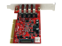 StarTech.com 4 Port PCI SuperSpeed USB 3.0 Adapter Card with SATA/SP4 Power - Right side