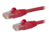 StarTech.com 100ft CAT6 Ethernet Cable, 10 Gigabit Snagless RJ45 650MHz 100W PoE Patch Cord, CAT 6 10GbE UTP Network Cable w/Strain Relief, Red, Fluke Tested/Wiring is UL Certified/TIA - Right-angle