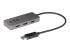 StarTech.com 3-Port MST Hub, DisplayPort to Triple HDMI Monitors, 4K 60Hz, DP 1.4 Multi-Monitor Video Adapter with 1ft (30cm) Built-in Cable, USB Powered, Windows Only - Left-angle
