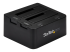 StarTech.com Dual-Bay USB 3.0 to SATA and IDE Hard Drive Docking Station, USB Hard Drive Dock, External 2.53.5 SATA III and IDE (40 pin) SSDHDD Docking Station, Hot-Swap Hard Drive Bays - Left-angle