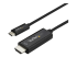StarTech.com 6ft (2m) USB C to HDMI Cable, 4K 60Hz USB Type C to HDMI 2.0 Video Adapter Cable, Thunderbolt 3 Compatible, Laptop to HDMI Monitor/Display, DP 1.2 Alt Mode HBR2 Cable, Black - Close up