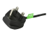 StarTech.com 10ft (3m) UK Computer Power Cable, 18AWG, BS 1363 to C13 Power Cord, 10A 250V, Black Replacement AC Power Cord, TV/Monitor Power Cable, BS 1363 to IEC 60320 C13 Kettle Lead - Close up