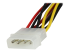 StarTech.com 12in LP4 to 2x Right Angle Latching SATA Power Y Cable Splitter - Close up
