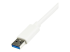 StarTech.com USB 3.0 to Gigabit Ethernet Adapter NIC w/ USB Port (White) - Right-angle
