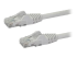 StarTech.com 100ft CAT6 Ethernet Cable, 10 Gigabit Snagless RJ45 650MHz 100W PoE Patch Cord, CAT 6 10GbE UTP Network Cable w/Strain Relief, White, Fluke Tested/Wiring is UL Certified/TIA - Right-angle