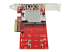 StarTech.com Dual M.2 PCIe SSD Adapter Card, x8 / x16 Dual NVMe or AHCI M.2 SSD to PCI Express 3.0, M.2 NGFF PCIe (M-Key) Compatible, Vented, Supports 2242, 2260, 2280, JBOD, Mac & PC - Right-angle