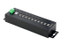 StarTech.com 10-Port Industrial USB 2.0 Hub, Rugged USB Hub w/15kV Air/8kV Contact ESD Level 4 Protection, DIN/Wall/Desk Mountable USB-A Hub, Multiport USB Hub with Locking Ports - Left-angle