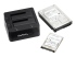 StarTech.com Dual-Bay USB 3.0 to SATA and IDE Hard Drive Docking Station, USB Hard Drive Dock, External 2.53.5 SATA III and IDE (40 pin) SSDHDD Docking Station, Hot-Swap Hard Drive Bays - Left-angle